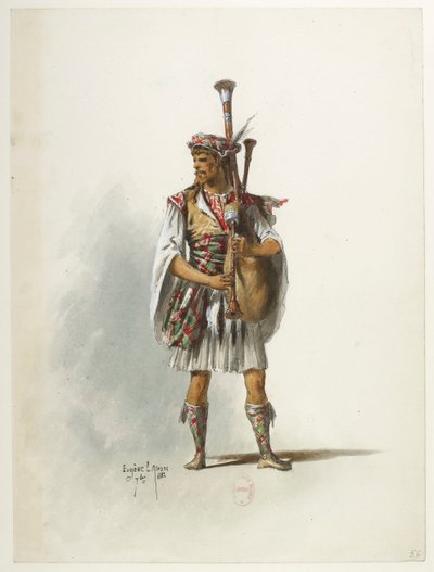 Saint-Saëns - Henry VIII - Costume Designs - Lacoste - 56. Scottish by Eugene Lacoste